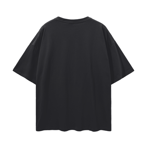 Black t-shirt on a white background