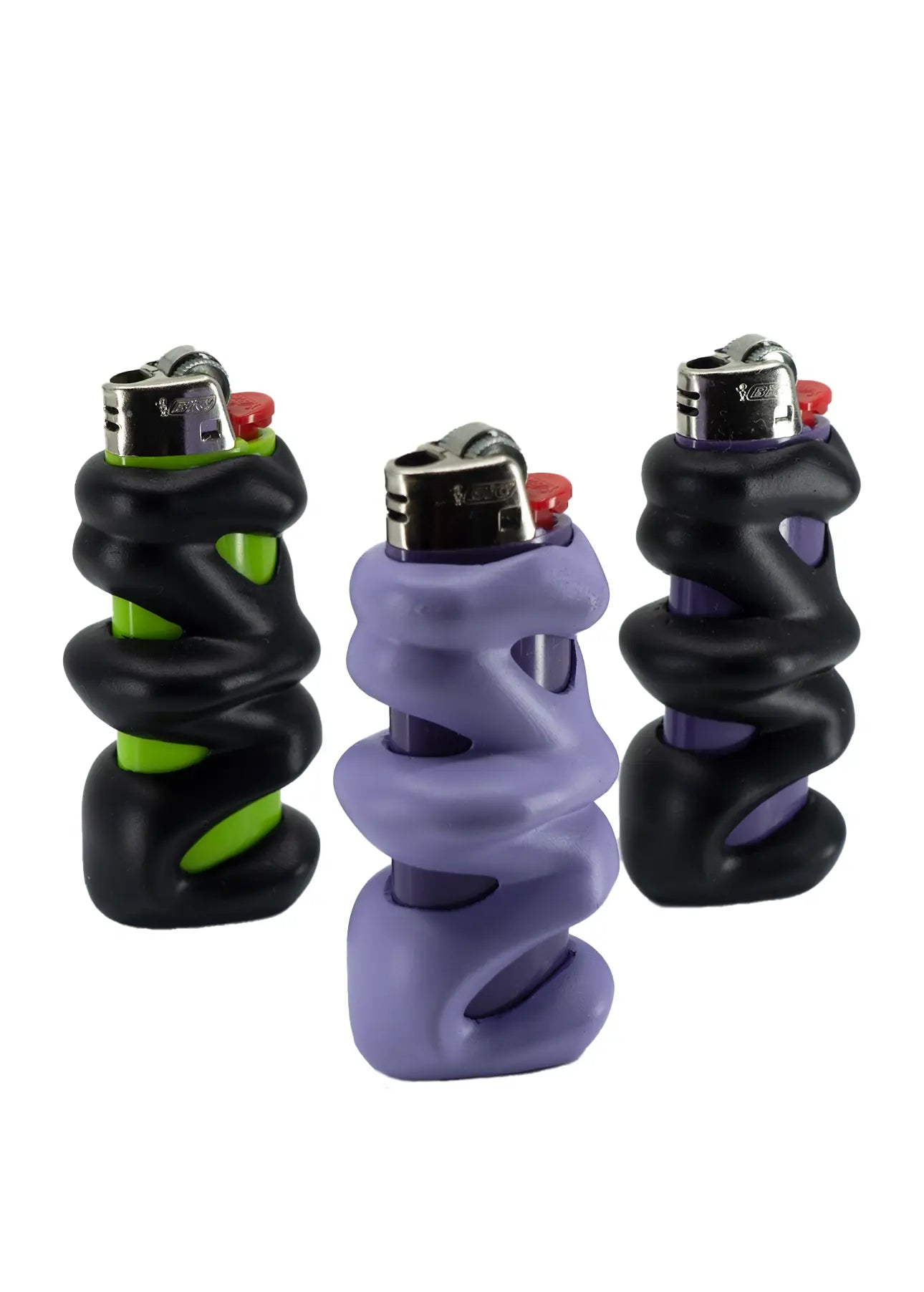 Multi-colored light sleeve for Bic brand lighters. Lighter not included.